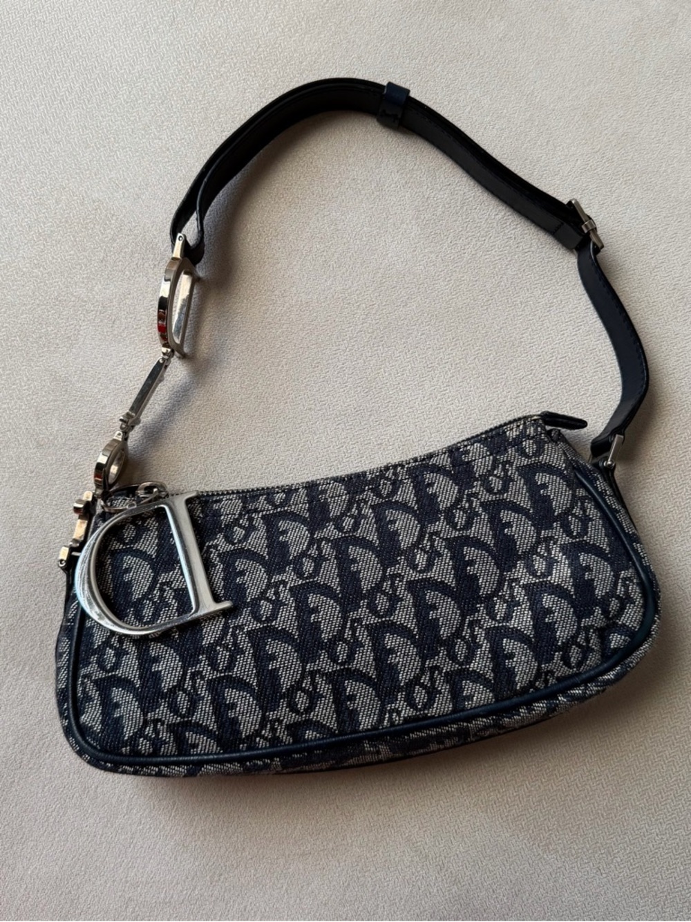 Christian Dior D Charm Blue Trotter Pochette - Picture 2 of 9